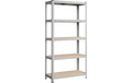Wohnregal Silber 90x40x180 cm Songmics