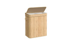 Songmics Wäschekorb Bambus, Natur 55x34x61 cm, Bambus, Stahl, MDF, etc.