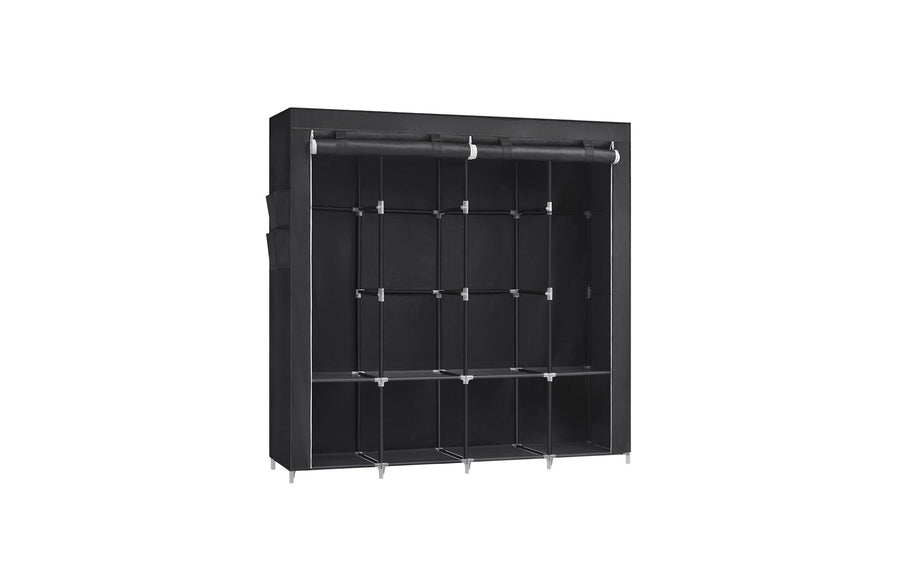 Wohnregal Stoffschrank Schwarz 45x167x170 cm Songmics