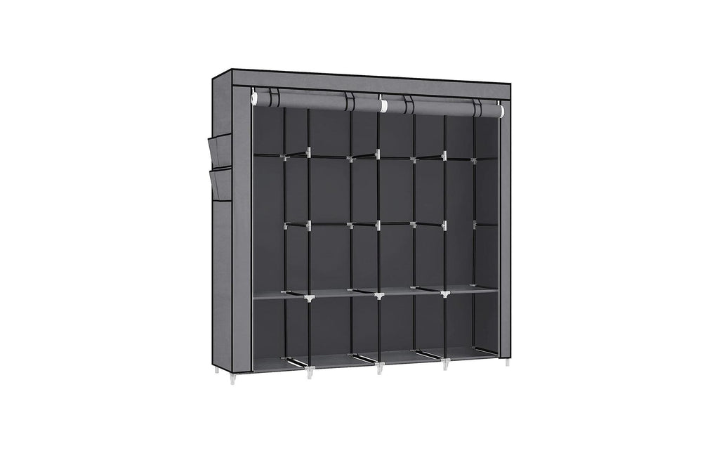 Stoffkleiderschrank Grau 170x45x167 cm von Songmics