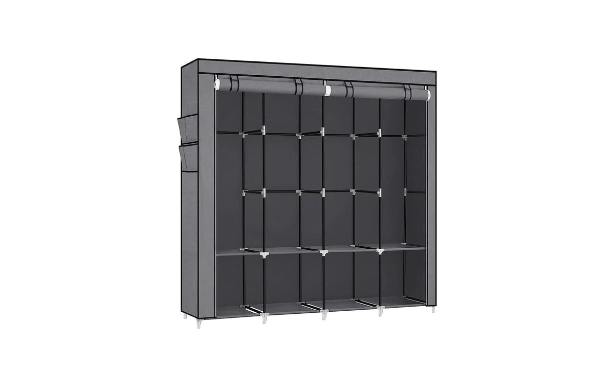 Stoffkleiderschrank Grau 170x45x167 cm von Songmics