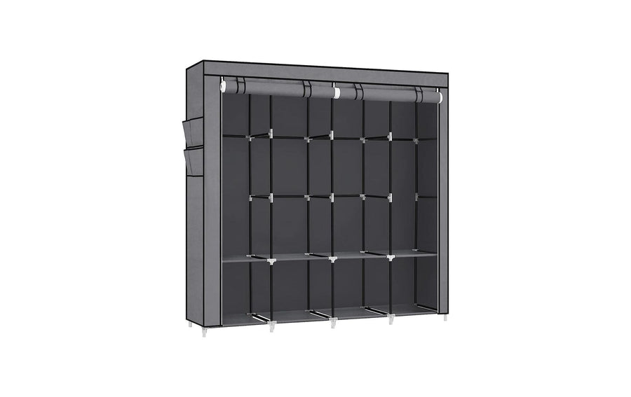 Stoffkleiderschrank Grau 170x45x167 cm von Songmics