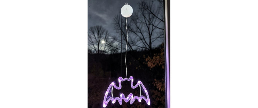 Dameco Aufhänger Fledermaus Fensterdekoration 13 LEDs
