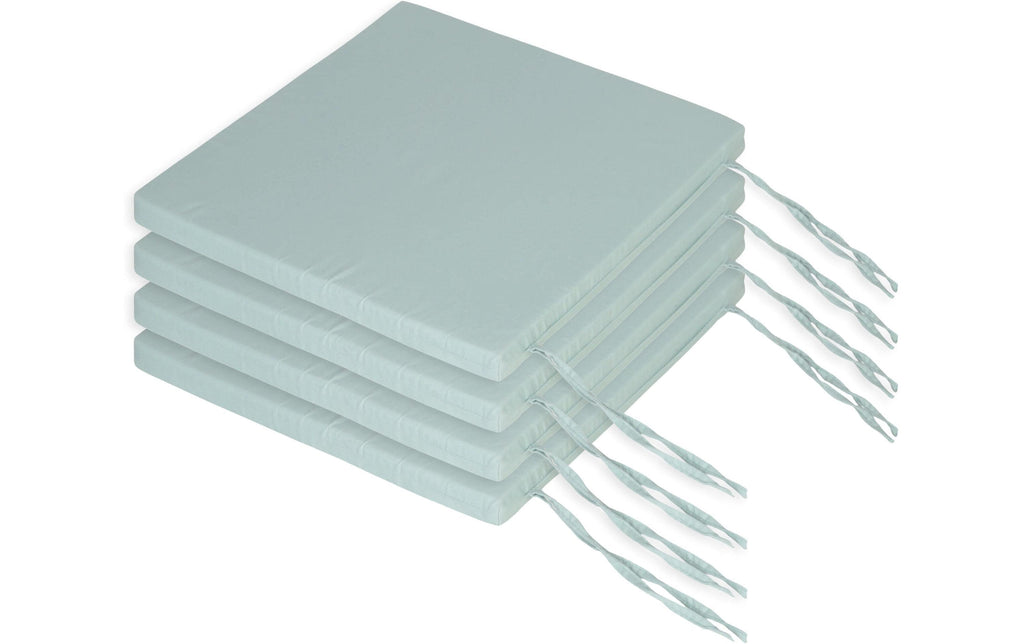 relaxdays Stuhlkissen flach 4er Set, 3 x 40 x 40 cm, Hellgrün