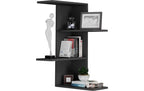 Wohnregal Balos 77x45 cm Schwarz / Honig-Eiche von VCM