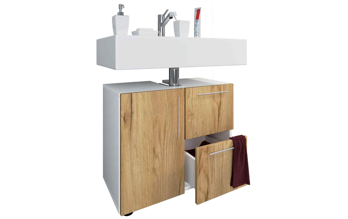 VCM Waschbeckenunterschrank Flandu 61 x 51 cm Honig/Eiche