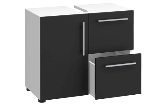 VCM Waschbeckenunterschrank Flandu 61 x 51 cm Weiss/Schwarz
