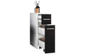 VCM Badzimmer Nischenschrank Zalo Weiss/Schwarz 20 x 61 cm Spanplatte, Grundmaterial: Holz