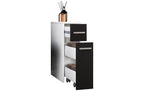 VCM Badzimmer Nischenschrank Zalo Weiss/Schwarz 20 x 61 cm Spanplatte, Grundmaterial: Holz