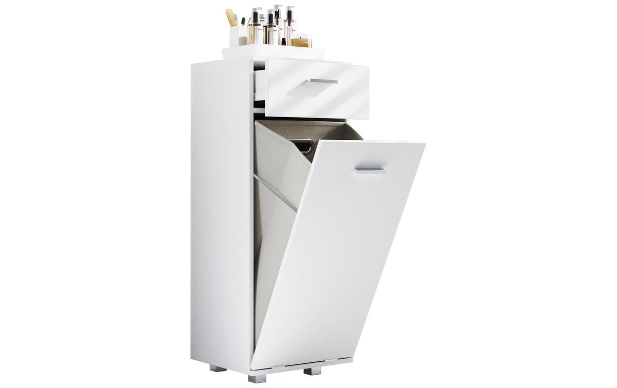 Badschrank Zalo S 40x101 cm Weiss VCM