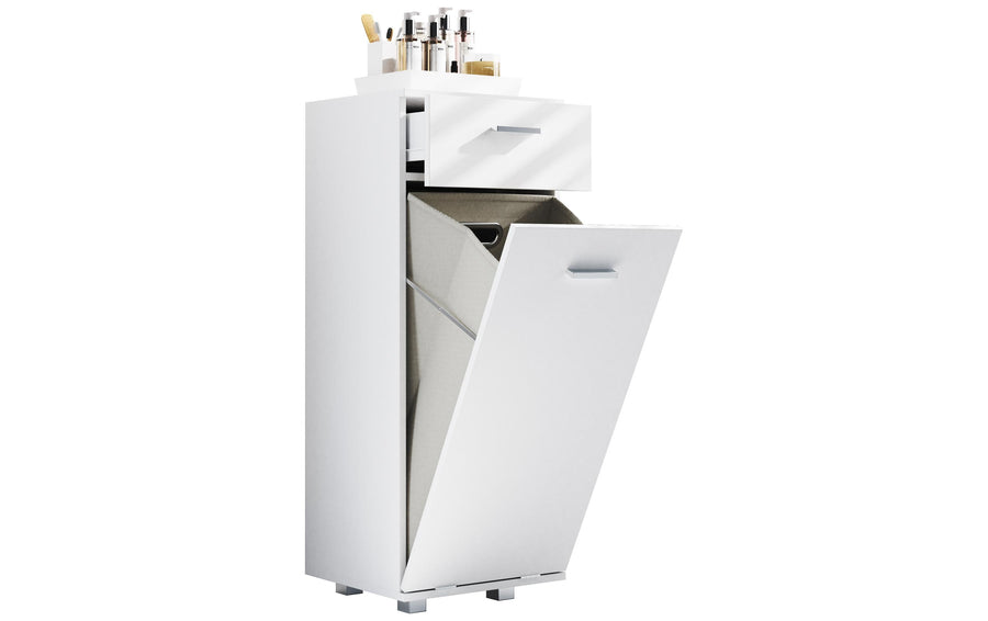 Badschrank Zalo S 40x101 cm Weiss VCM
