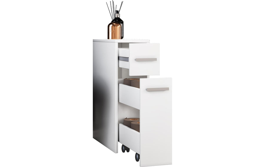 VCM Badzimmer Nischenschrank Zalo Weiss 20 x 61 cm Spanplatte, Grundmaterial: Holz