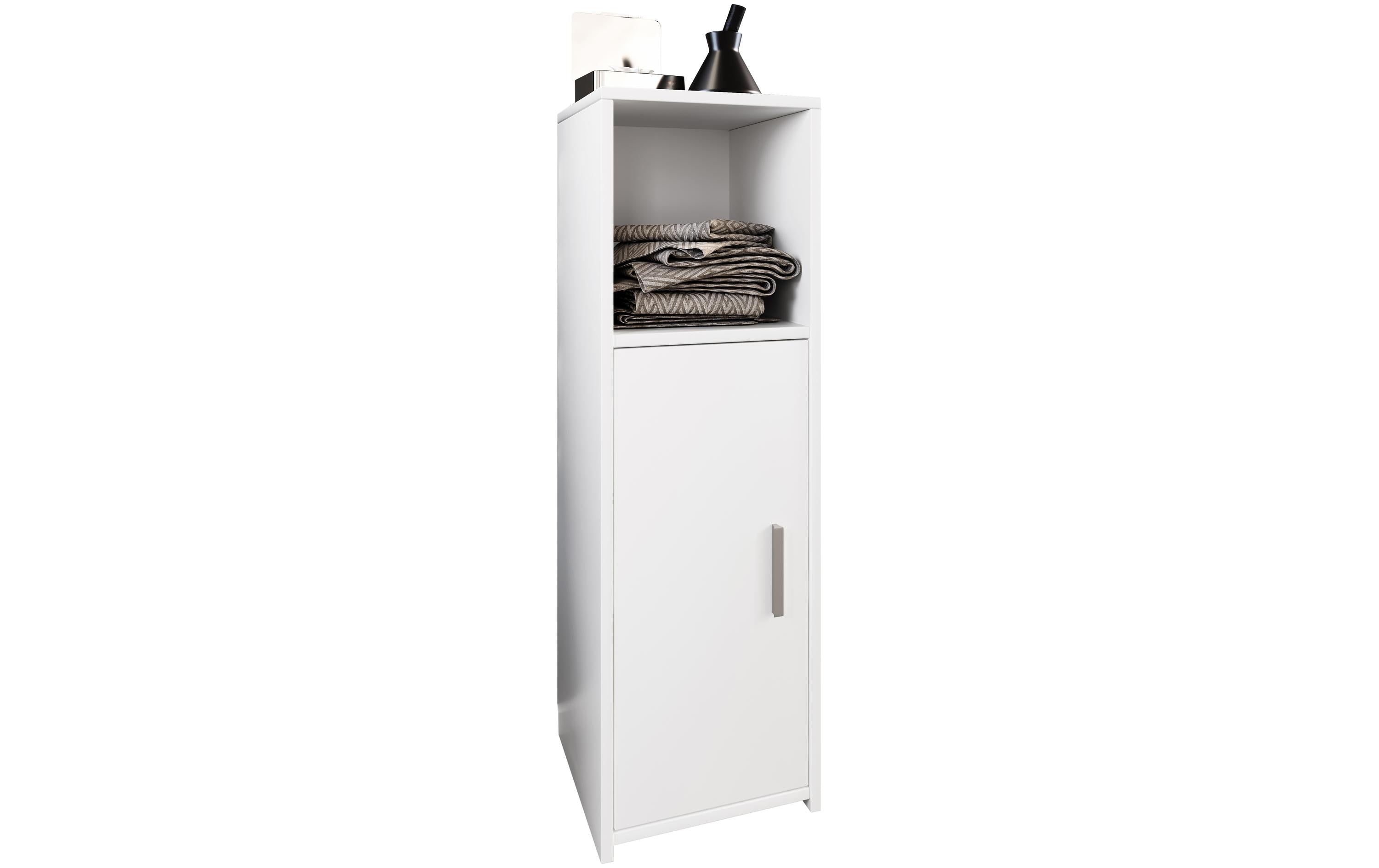 VCM Badzimmerschrank Zalo L Weiss 30 x 95 cm Melamin, Grundmaterial: Holz
