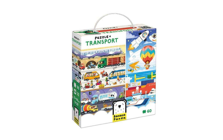 Banana Panda Puzzle + Transport Puzzle Pappe Klassisch 60 Teile
