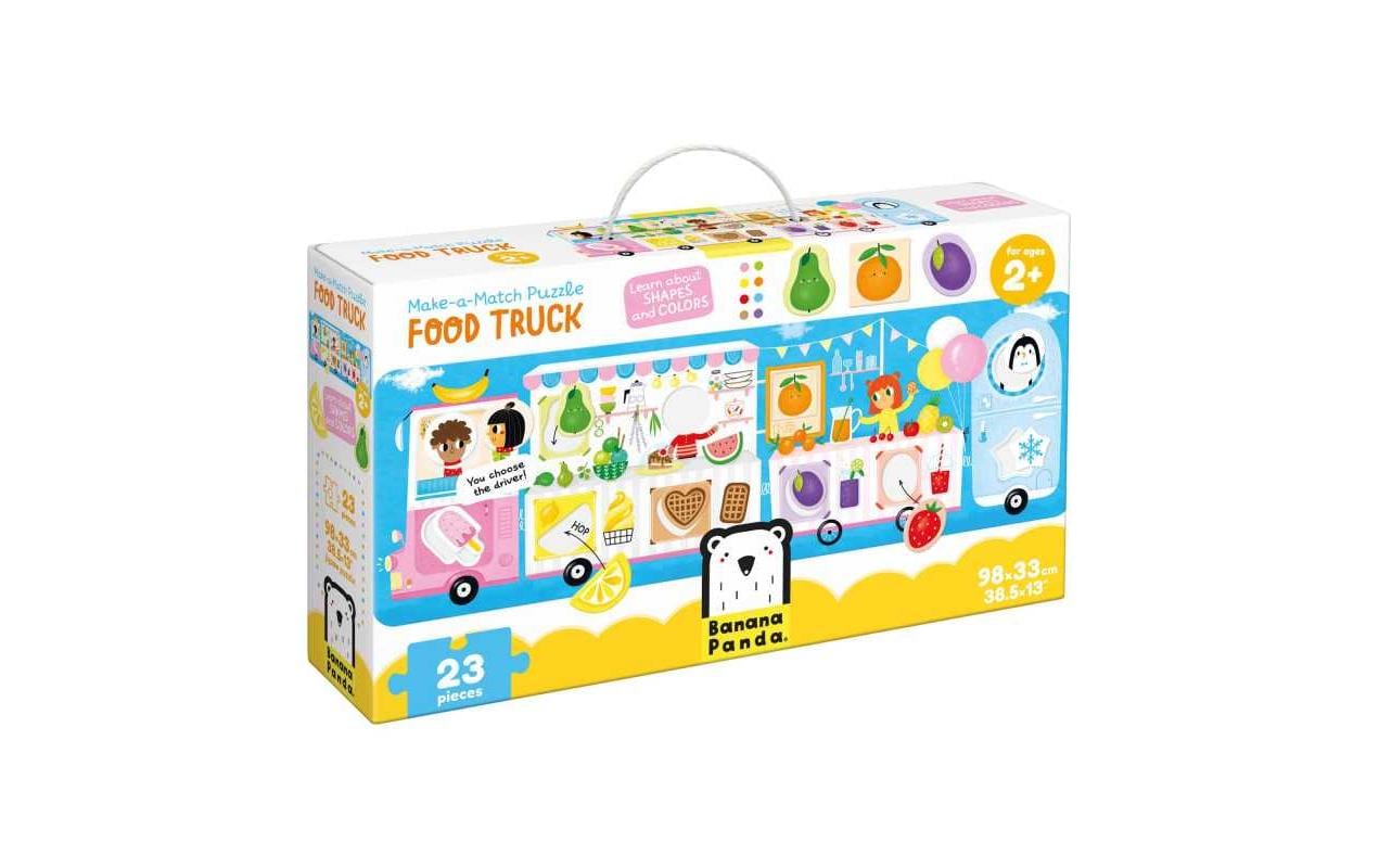 Banana Panda Puzzle Make-A-Match Puzzle Food Truck XL Pappe 23 Teile