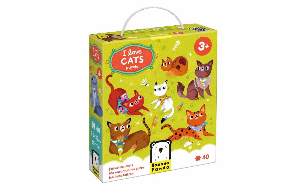 Banana Panda Puzzle Ich liebe Katzen