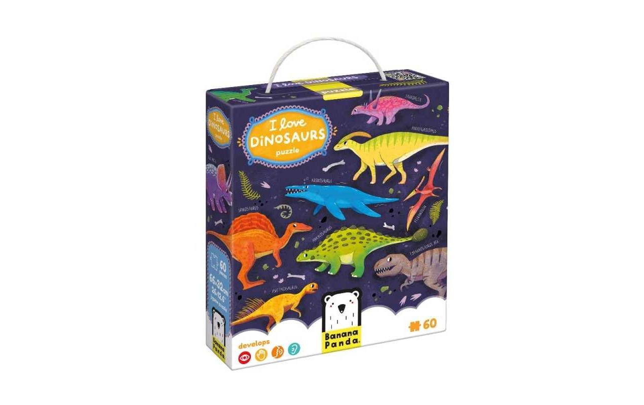 Banana Panda Puzzle Ich liebe Dinosaurier Puzzle Klassisch Pappe 60 Teile