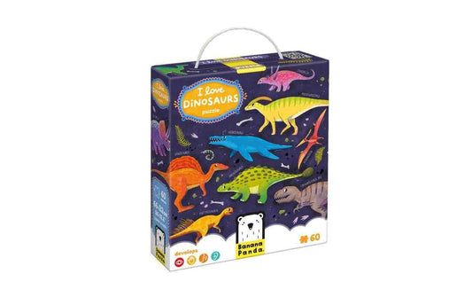 Banana Panda Puzzle Ich liebe Dinosaurier Puzzle Klassisch Pappe 60 Teile