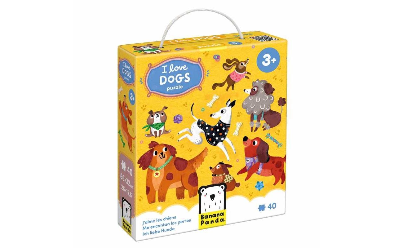 Banana Panda Puzzle Ich liebe Hunde Puzzle 40 Teile Pappe