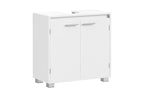 Vasagle Waschbeckenschrank Weiss 60x30x60 cm Mitteldichte Holzfaserplatte (MDF), Spanplatte