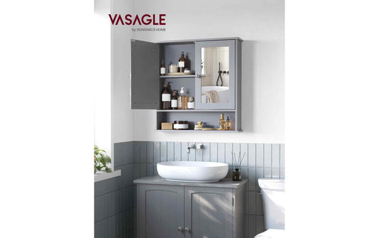 VASAGLE Spiegelschrank MDF, 13 x 56.5 x 58.5 cm