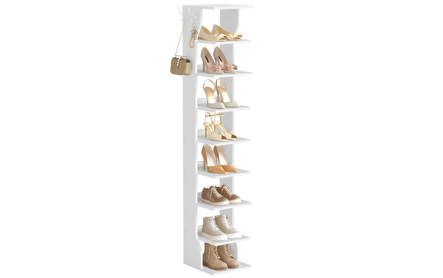 Vasagle Schuhgestell Weiss, 8 Ablagen