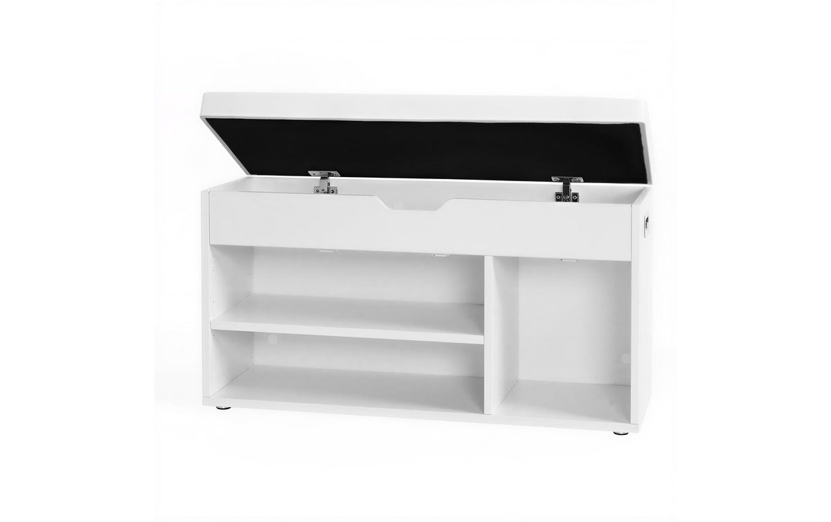 Schuhbank Weiss 80x44x30 cm VASAGLE