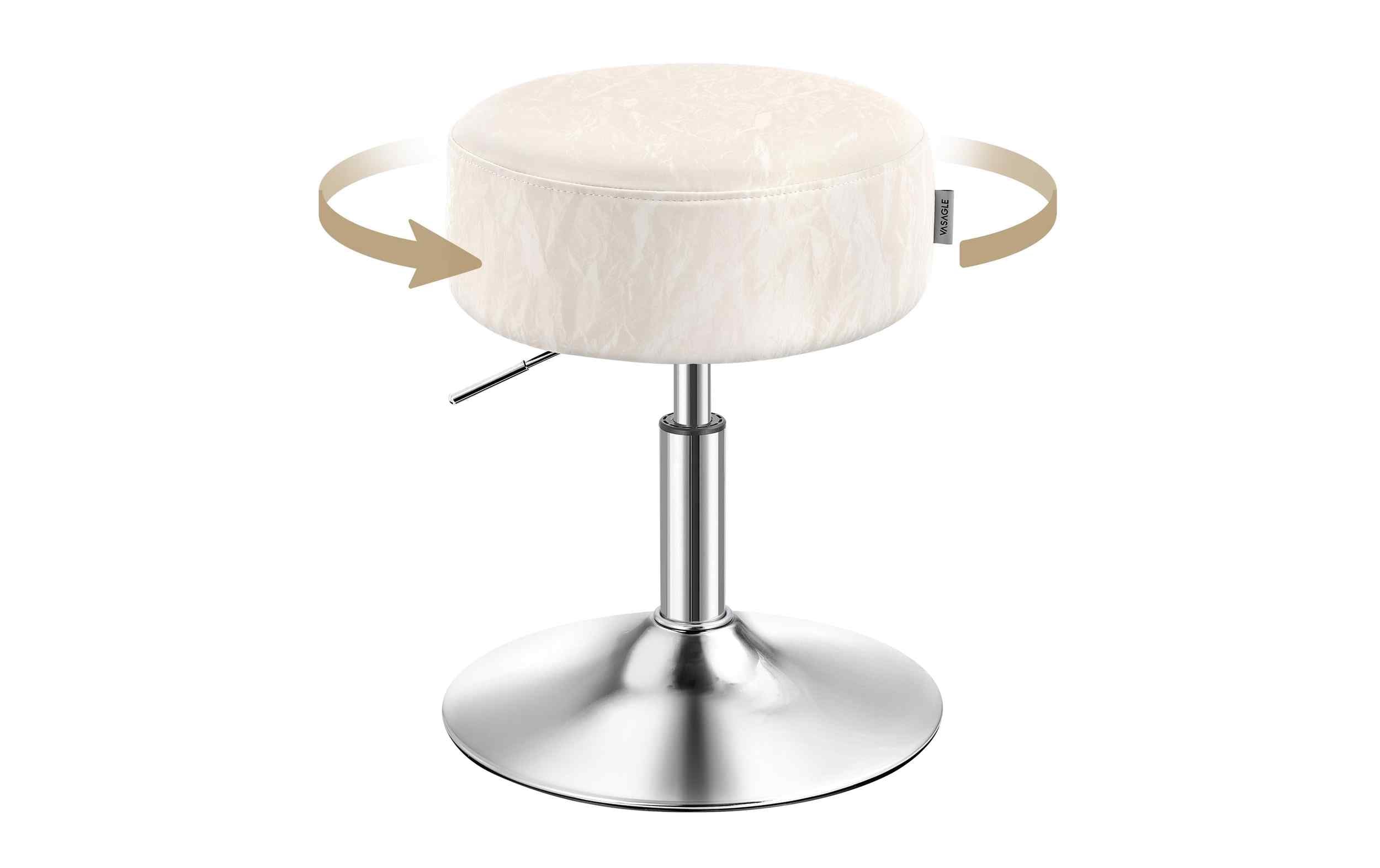 Vasagle Barhocker verstellbare Höhe Schwarz/Weiss/Creme