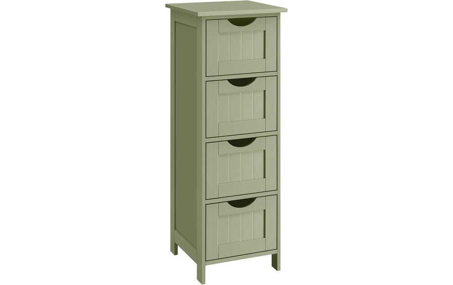 Kommode 30 x 82 cm Grün Landhausstil VASAGLE