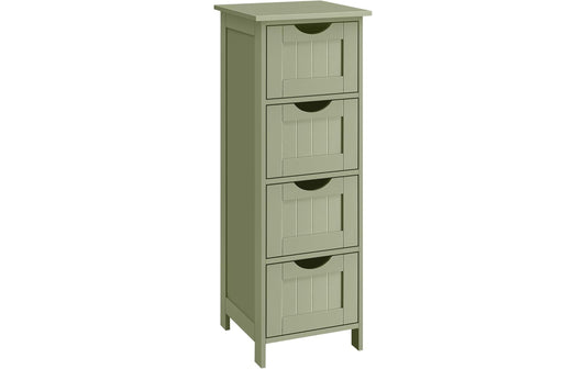 VASAGLE Kommode Landhausstil 30 x 82 cm, Grün