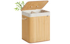 Songmics Wäschekorb Bambus, Natur 50x410x61 cm, Bambus, Stahl, MDF, etc.