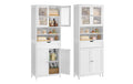 Kommode Landhausstil 30x170 cm Weiss VASAGLE