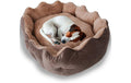 Paws & Whiskers Bett rund Braun, 44 x 38 x 12 cm