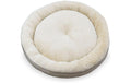 Paws & Whiskers Bett rund Beige, 85 x 85 x 15 cm