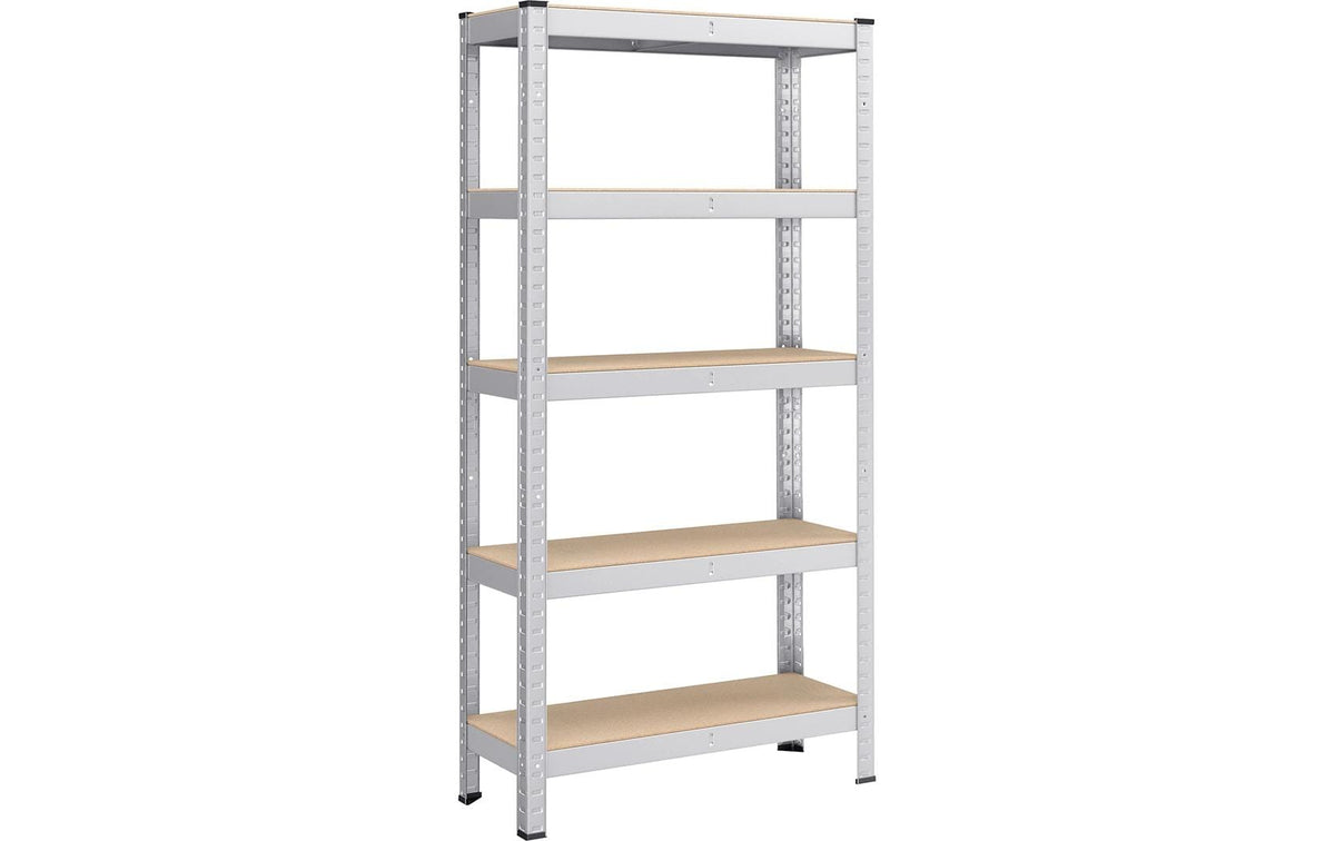 Wohnregal 5 Ablagen Silber 75x30x150 cm Songmics