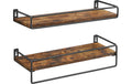 Wandregal 2er-Set Braun 40x15.5 cm VASAGLE