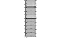 Songmics Schuhboxen Grau, 10 Ablagen
