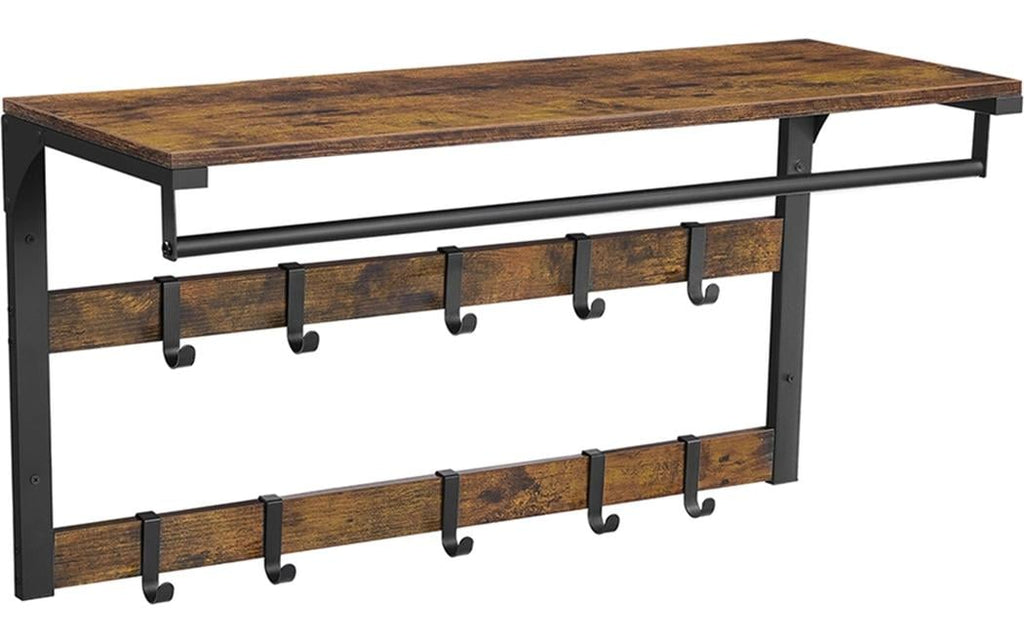 Vasagle Garderobe Industriestil mit Ablage 80x30x45 cm