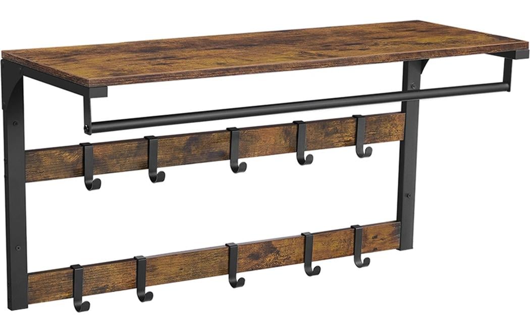 Vasagle Garderobe Industriestil mit Ablage 80x30x45 cm