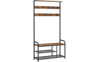 Vasagle Garderobe mit Schuhregal Braun