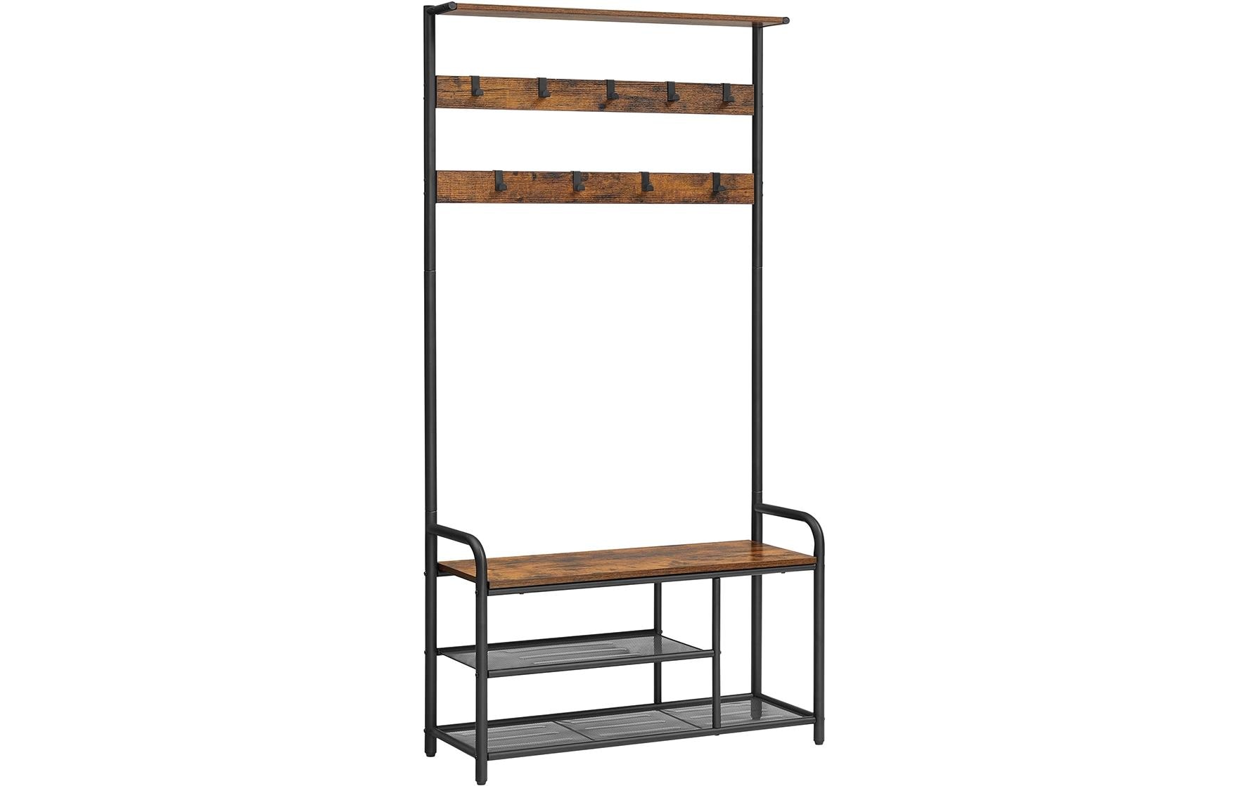 Vasagle Garderobe mit Schuhregal Braun