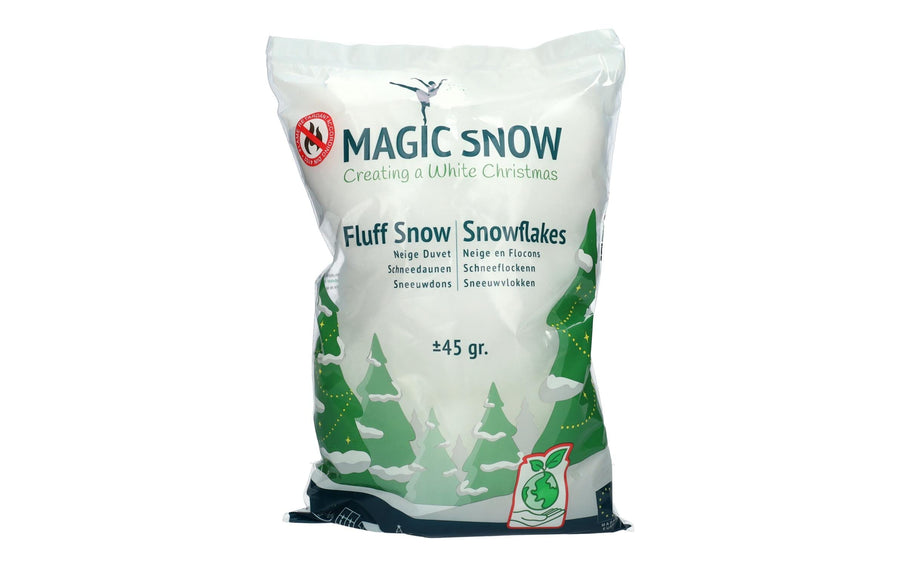 Dameco Weihnachtsdeko Bio fluff Schnee im Beutel, 45 Gramm