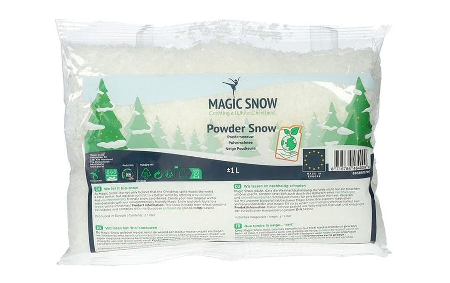 Dameco Weihnachtsdeko Bio Schneepulver im Beutel,1 Liter