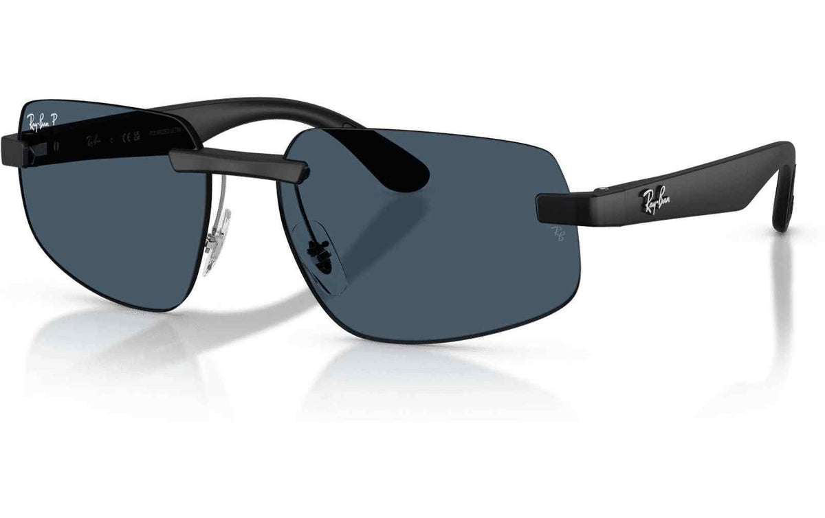 Ray-Ban Sonnenbrille RB4475 LITEFORCE Sand Schwarz / Polar Blau