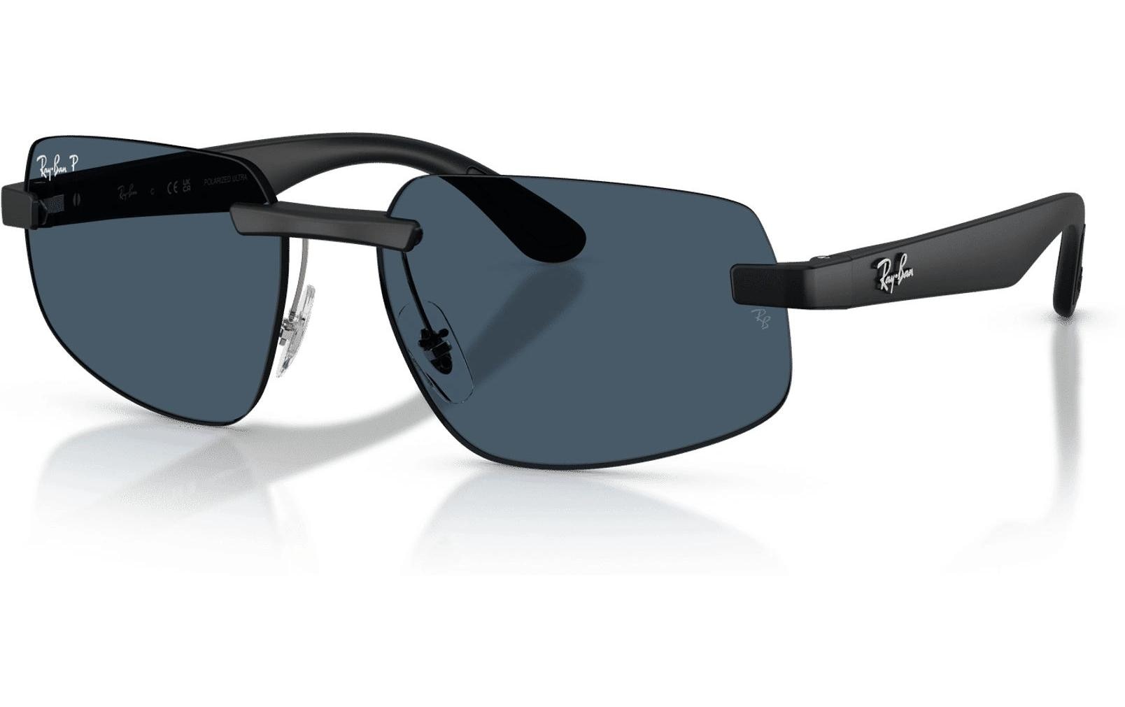 Ray-Ban Sonnenbrille RB4475 LITEFORCE Sand Schwarz / Polar Blau