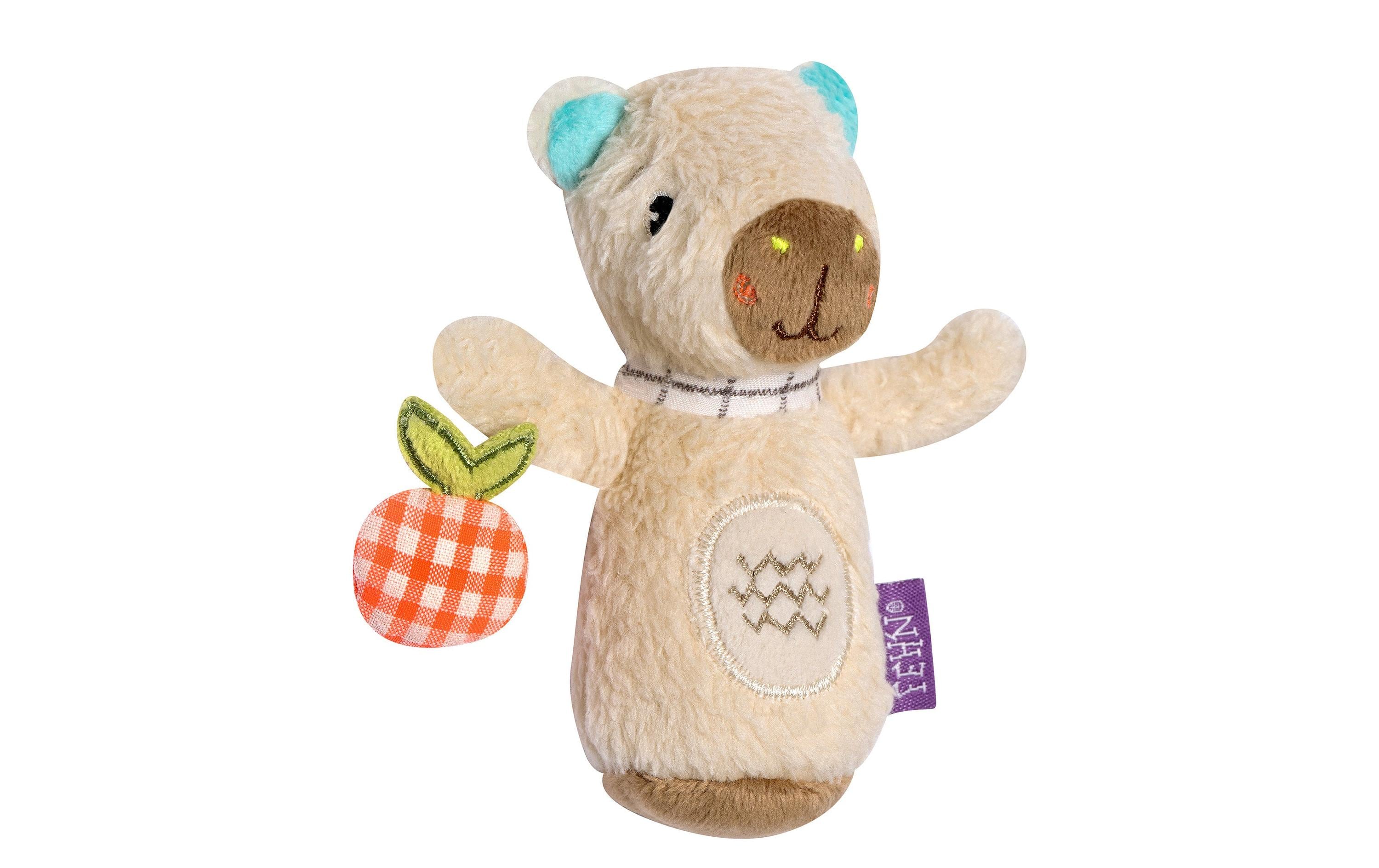 fehn Mini-Rassel Capybara Plüsch /Velours, Beige / Braun
