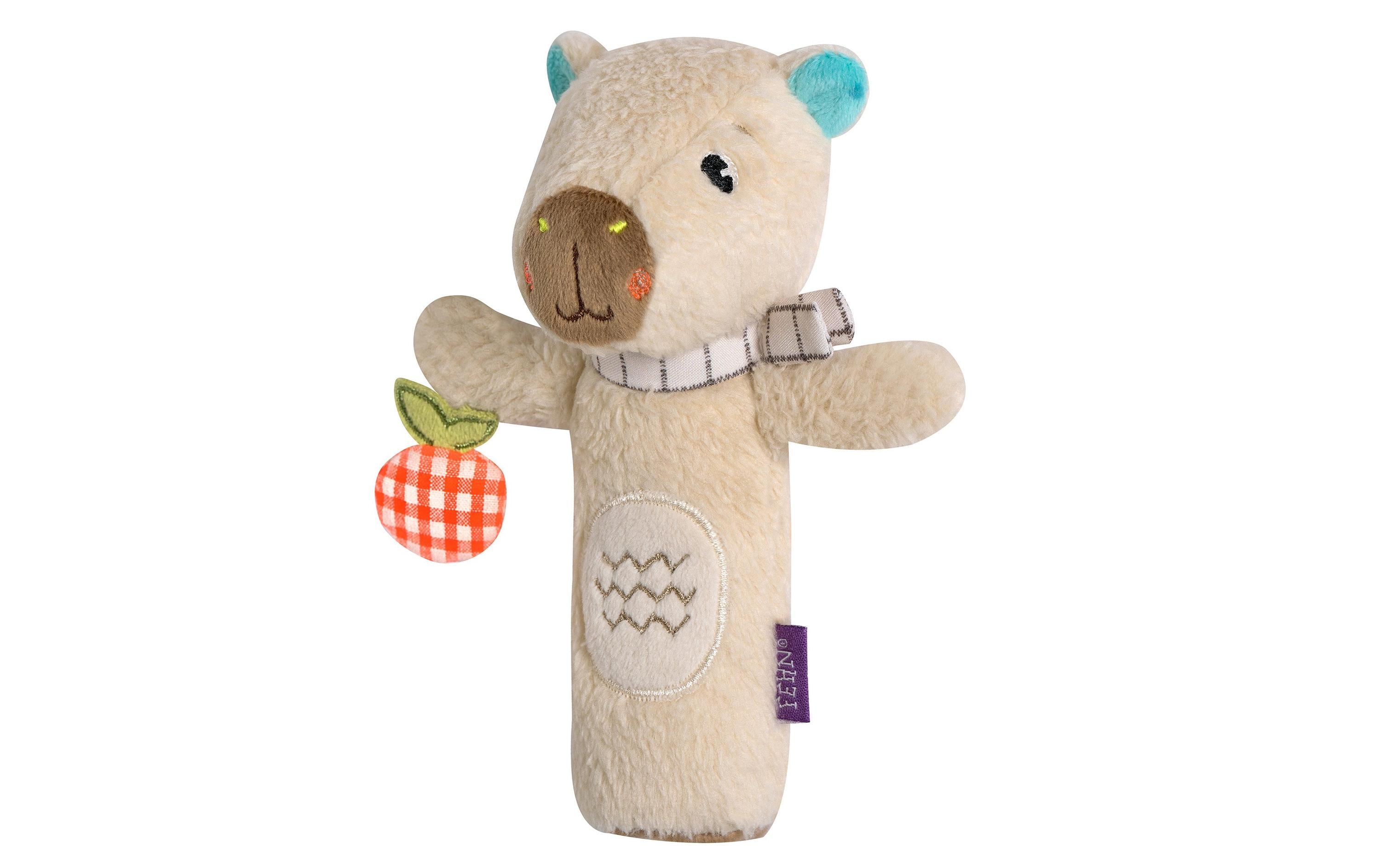 fehn Stabgreifling Capybara Beige, Plüsch / Velours, 15 cm
