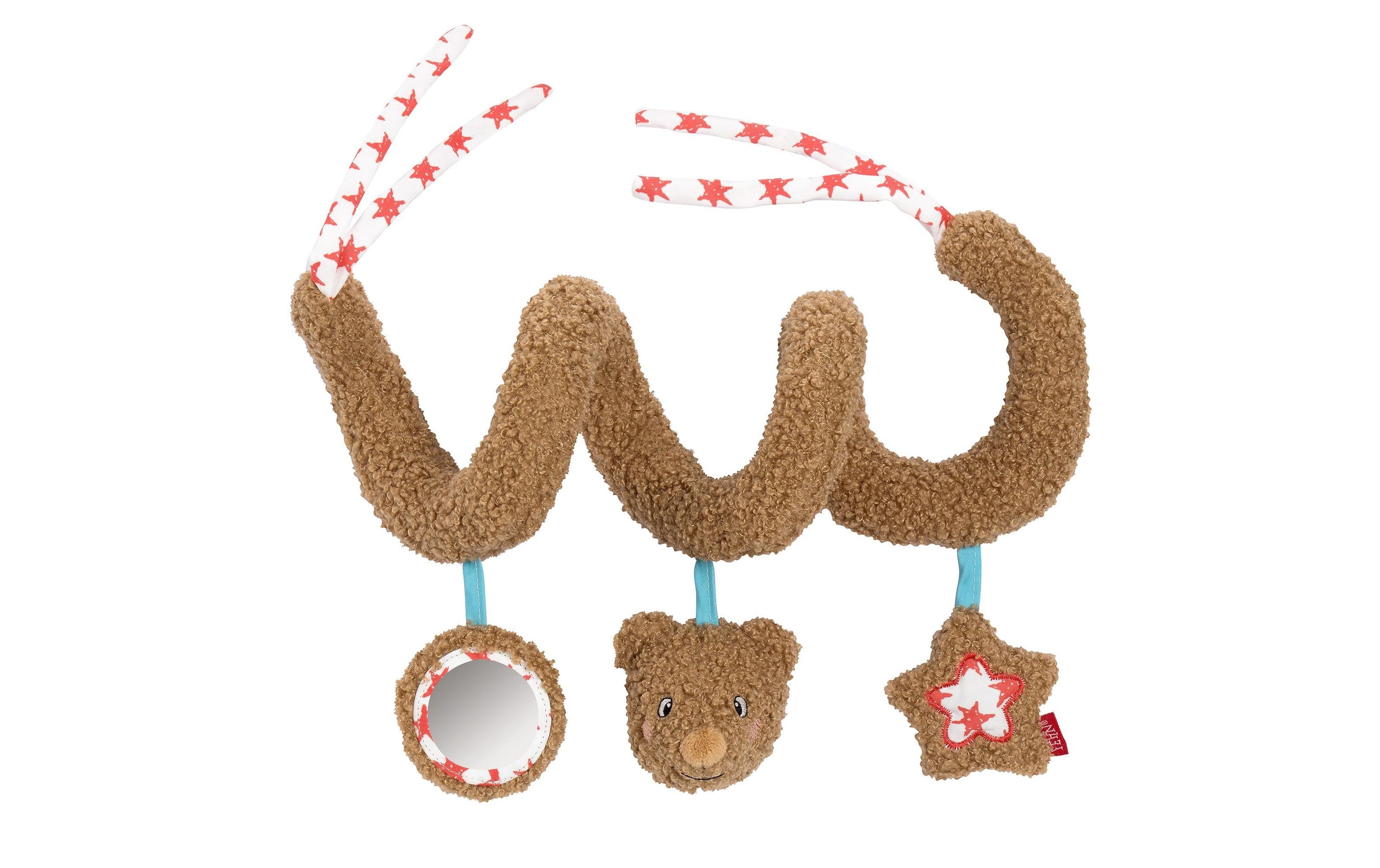 fehn Activity-Spirale Bär, Plüsch, Braun, 35 cm