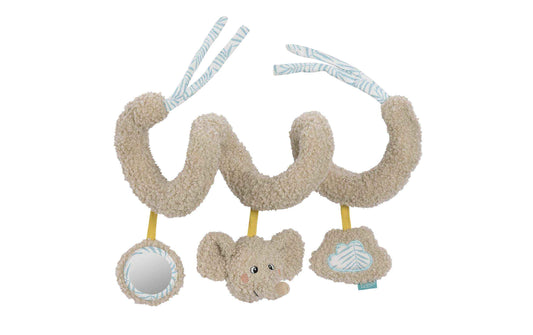 fehn Activity-Spirale Elefant, Plüsch, Grau
