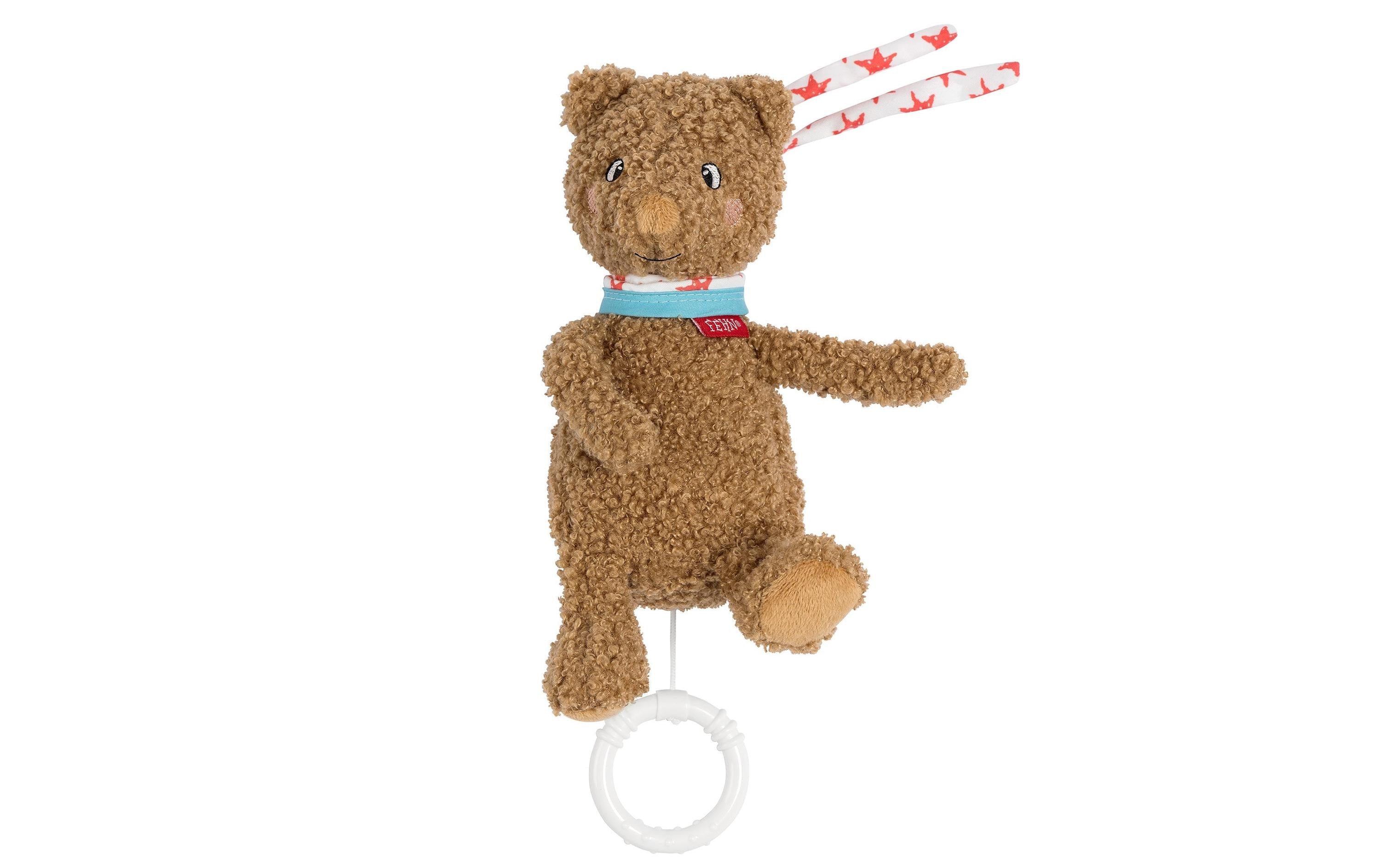 fehn Spieluhr Bär, Plüsch, Braun, 20 cm